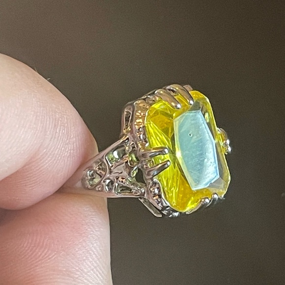 Yellow citrine S925 silver ring - Picture 6 of 9